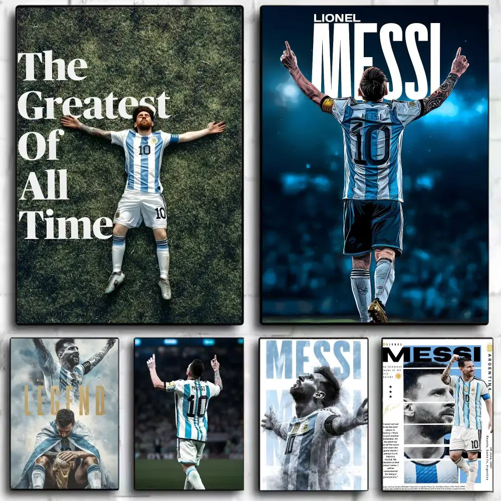 athlete football M-Messi Poster Wall Art Print Decorative Mural Home Decor Gift Unframed