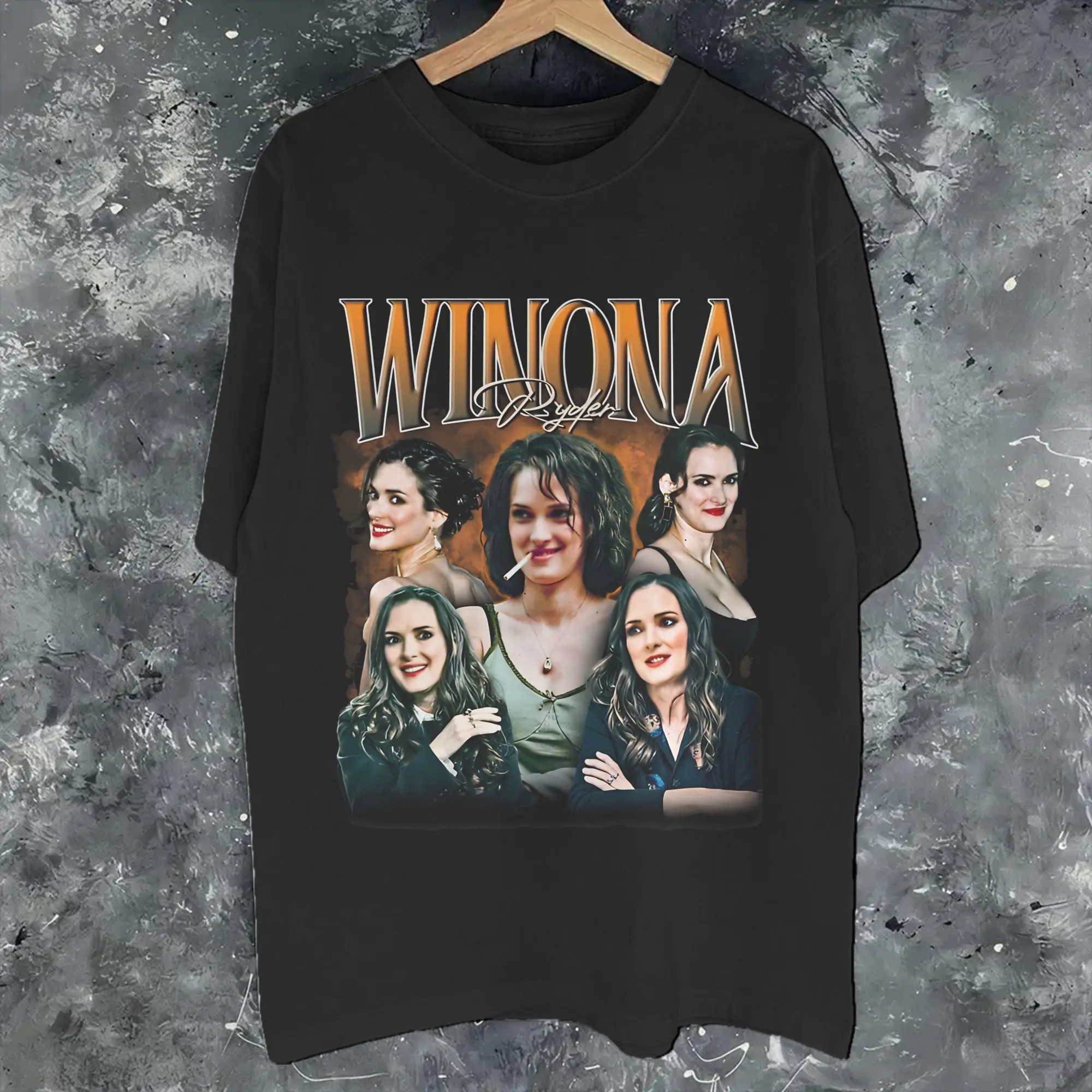 Mens Womens Winona Ryder  Shirt Pure Cotton Graphic Tee Shirts  Clothing Outfits