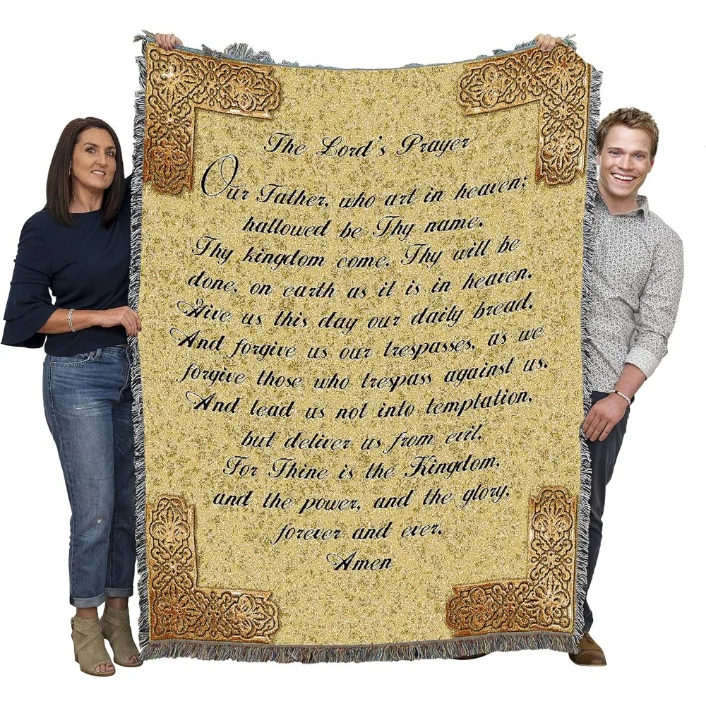 Pure Country Weavers The Lord's Prayer Blanket - Made in The USA (72x54), Tapestry