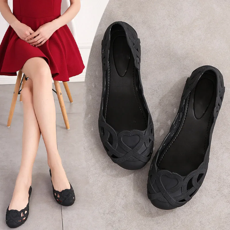 Letnie kobiety drążą płytkie płaskie galaretki buty Slip on Ladies Casual mieszkania baletowe oddychające komfort miękkie modne buty damskie