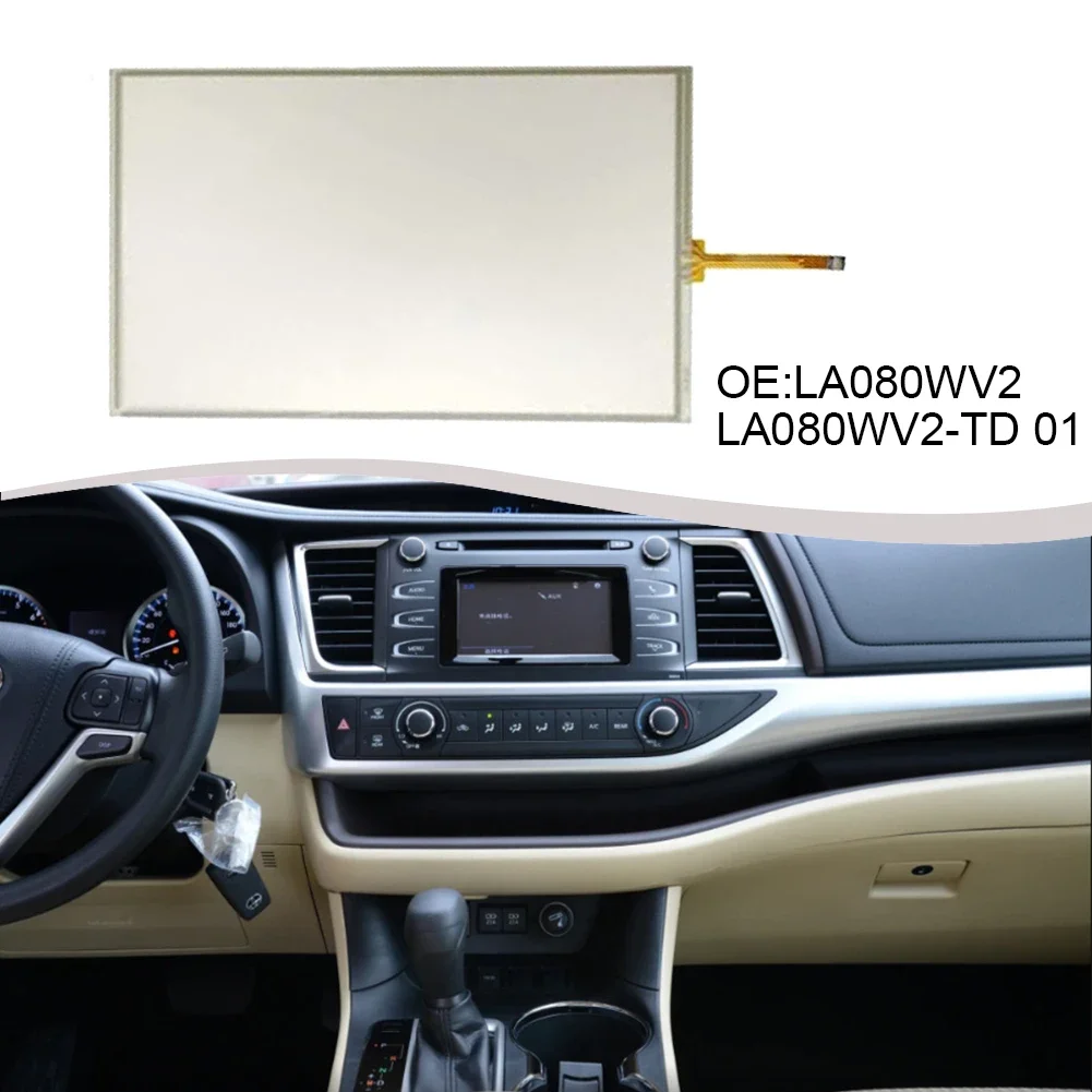 8 Inch Display LA080WV2 1.3mm Thickness 46.5mm Ribbon Cable 8-Pin Interface Easy Installation For Car Display 8''