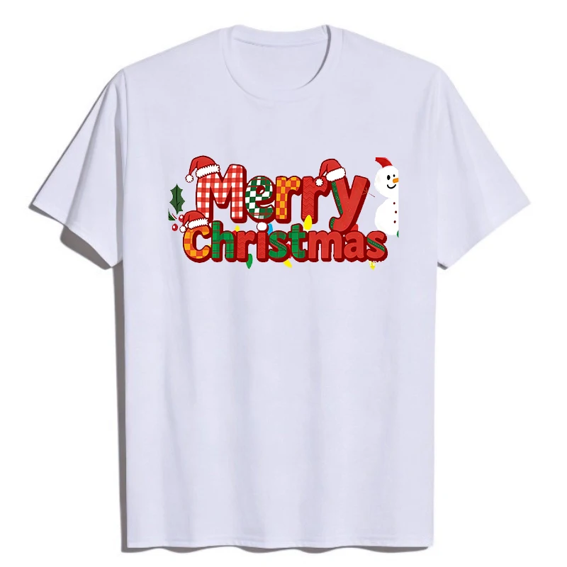 Merry Christmas T-Shirt Funny Merry Christmas Shirt Xmas T-shirt Men's Shirt Woman Tees Graphic T Shirts Xmas Party Tops