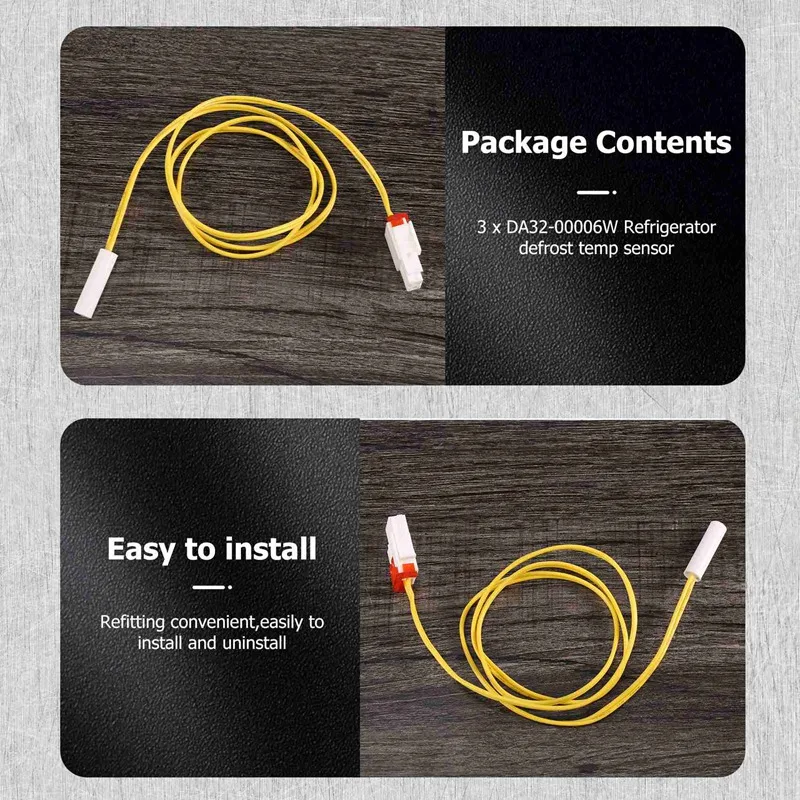 3 قطعة DA32-00006W الثلاجة تذويب درجة الحرارة قطعة بديلة لمستشعر AP41336842 DA32-10105R DA32-10105R-A09G