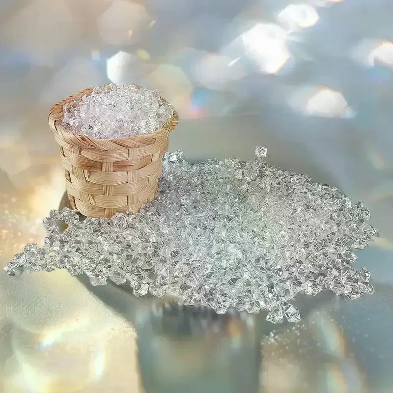 ชุดหินน้ำแข็งใสขนาดเล็ก 1 ชุด หินน้ำแข็งแตก คริสตัลน้ำแข็ง เม็ดน้ำแข็งจำลอง สำหรับตกแต่งบ้านตุ๊กตา ของตกแต่งบ้านจิ๋ว