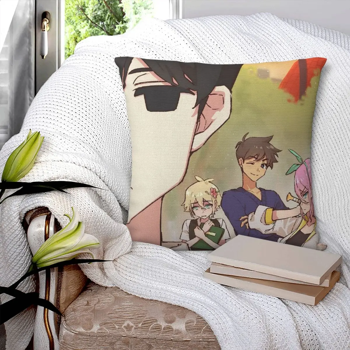 Cartoon Game Omori Anime Square Pillowcase Cushion Cover Pillow Case Throw Pillow Cover for Home Sofa Living Room