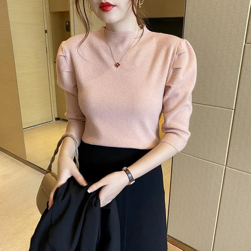 2024 Spring Summer Sweater New in Boutique  Korean Fashion Style Pullover O Neck Soft  Female Basic Chic Knit Top