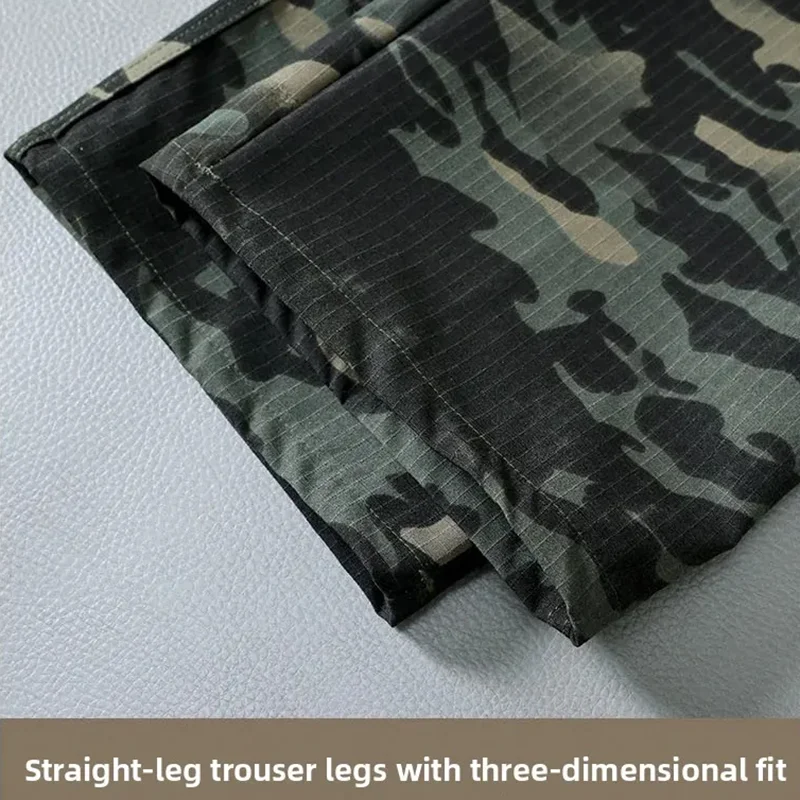 Verschleißfeste Cargohose für Herren, lässige Arbeitshose, Stretch-Hose, atmungsaktiv, mit mehreren Taschen, für den Außenbereich, wasserdicht, für Training, Wandern, für Herren – Detail 16