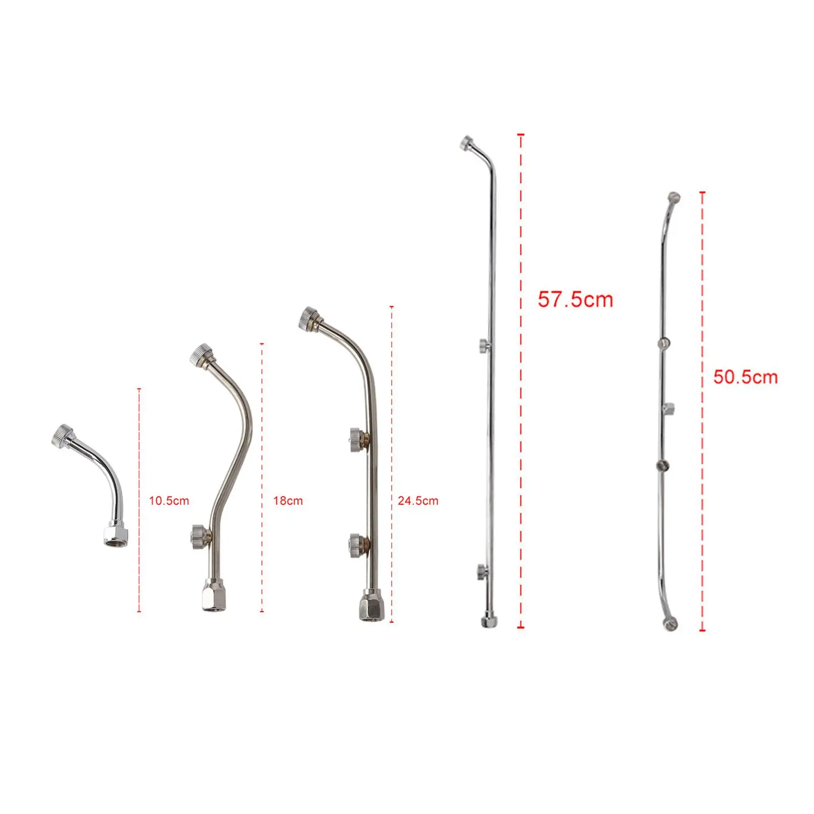 Garden Hose Watering Wand Adjustable Sprayer Rod Stainless Steel Atomizer for Flower Bed Irrigation Watering System