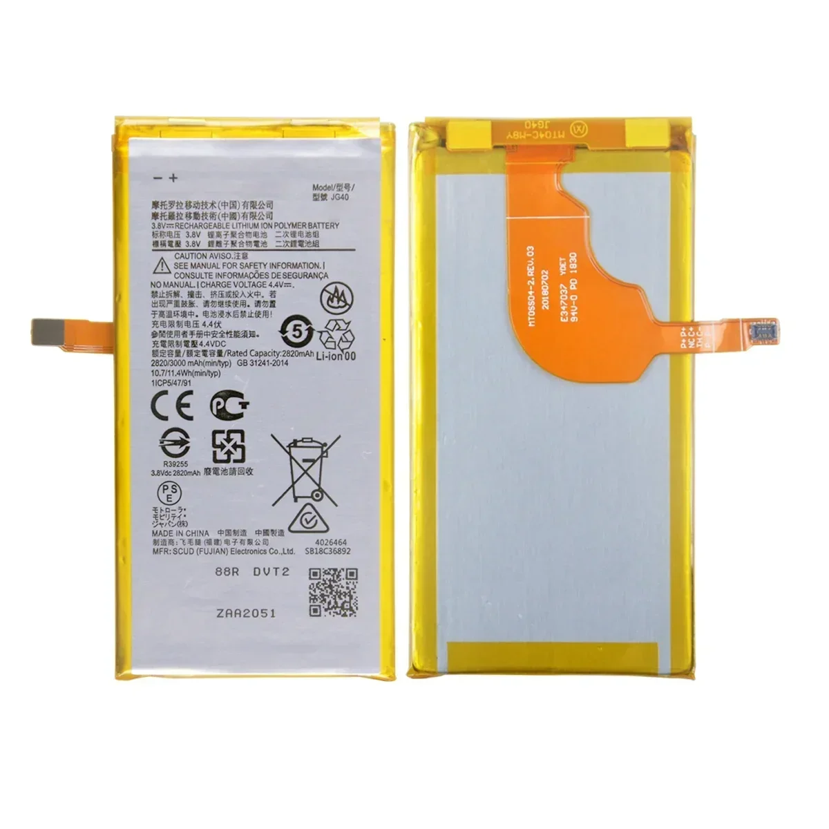 100% Original  JG40 3000mAh Battery For Motorola  G7 Plus G7Plus Global XT1965-3 XT1965-2 XT1965 XT1965-6  Phone Batteries+Tools