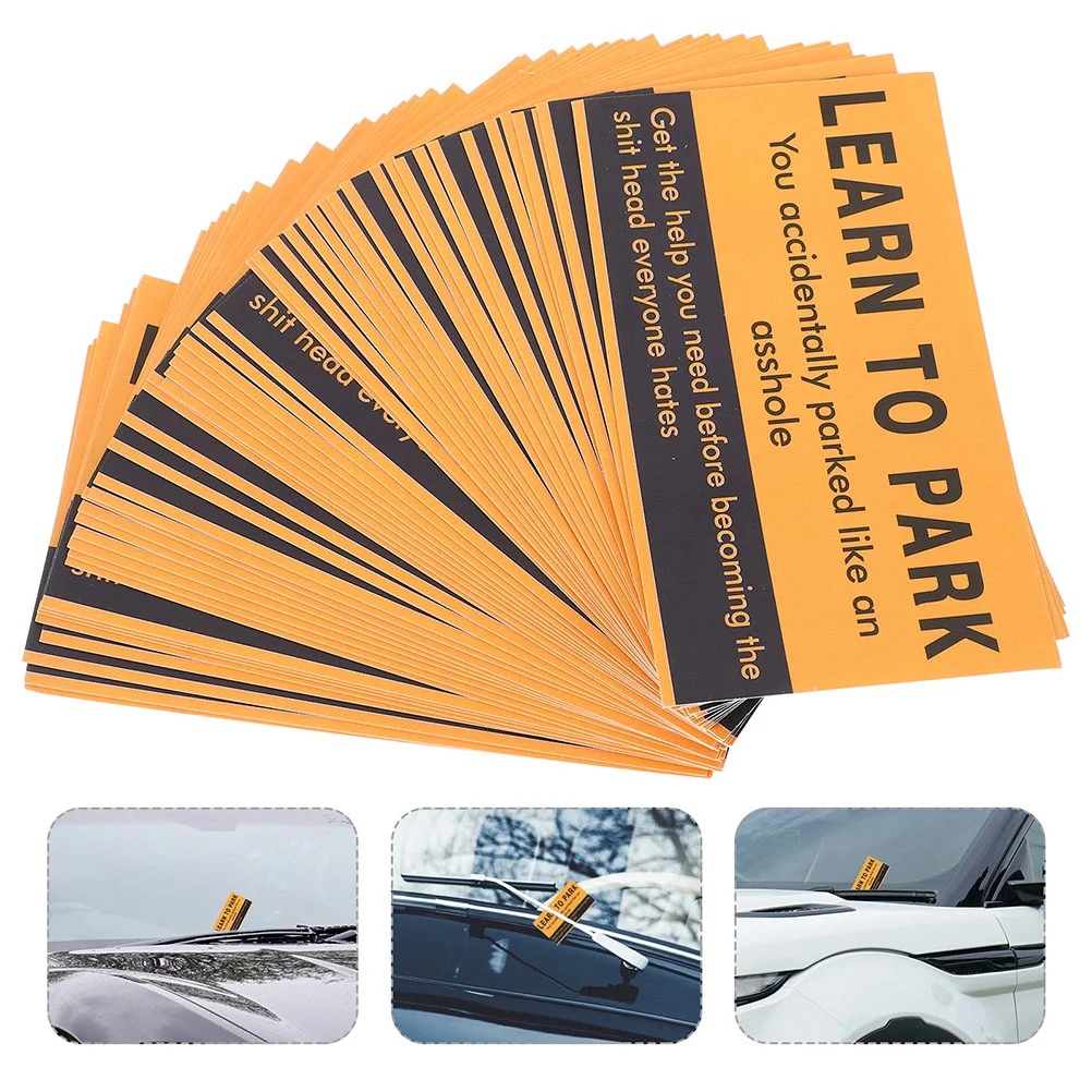 

50pcs Parking Justice Cards Bad Parking Alert Parking Violation Business Cards For Informing And Correcting Parking Offenses