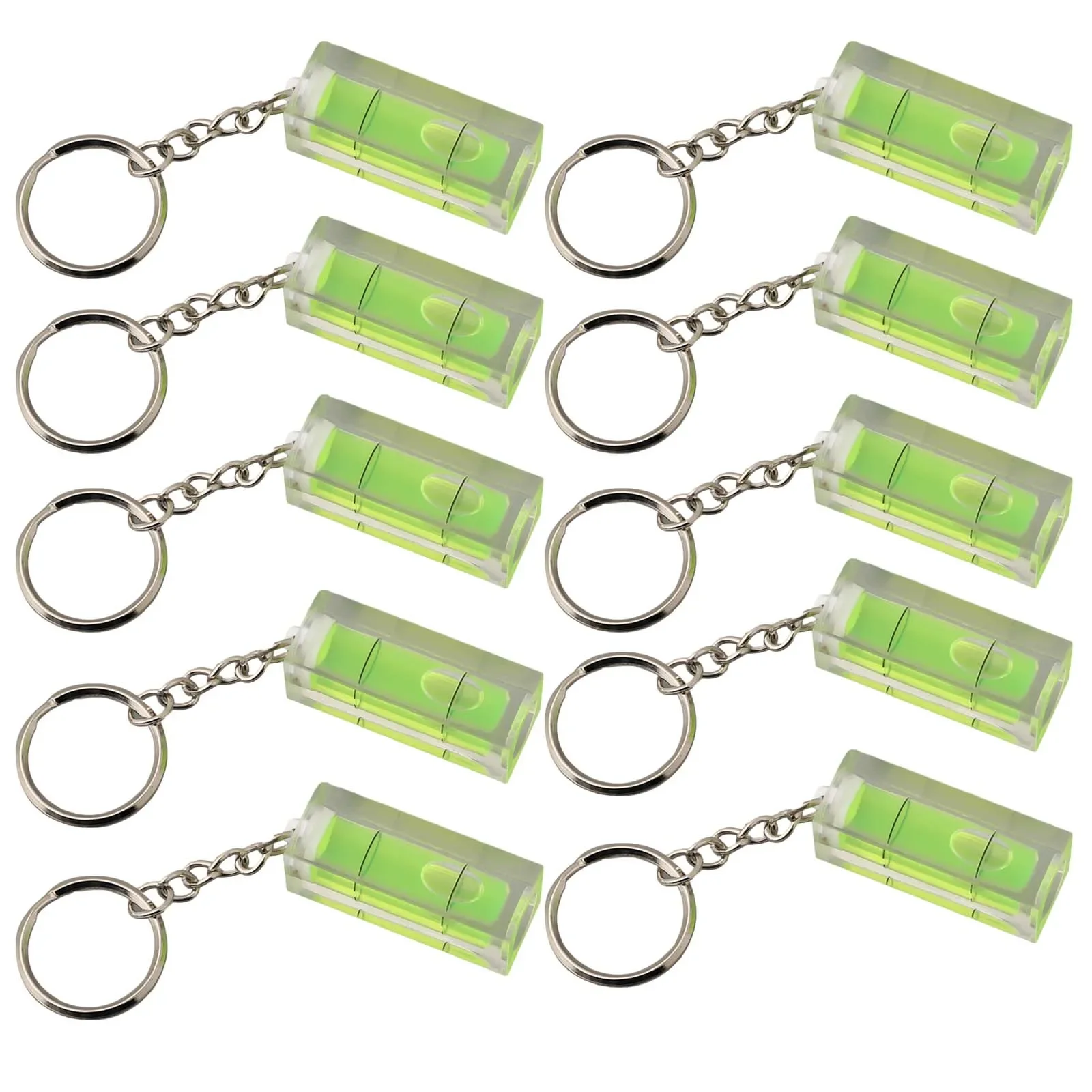 Inclinómetro Horizontal de nivel cuadrado, Kit de medición de nivel de burbuja de alcance redondo de alta precisión colgante, 40x15x15mmx, 10 Uds.