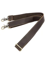 Unisex Black Real Cowhide Leather Bag Straps Shoulder Crossbody Adjustable Genuine Leather Shoulder Straps for Bag
