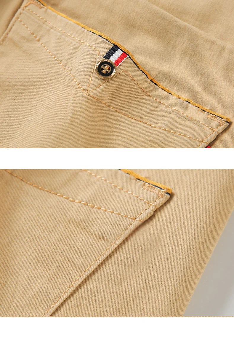 Herbstliche Einfarbige Herrenhose aus Baumwolle, Schmal Geschnittene Klassische Bleistifthose, Business-Hose im Koreanischen Stil, Lässige Chino-Twill-Hose für Männer – Detail 16