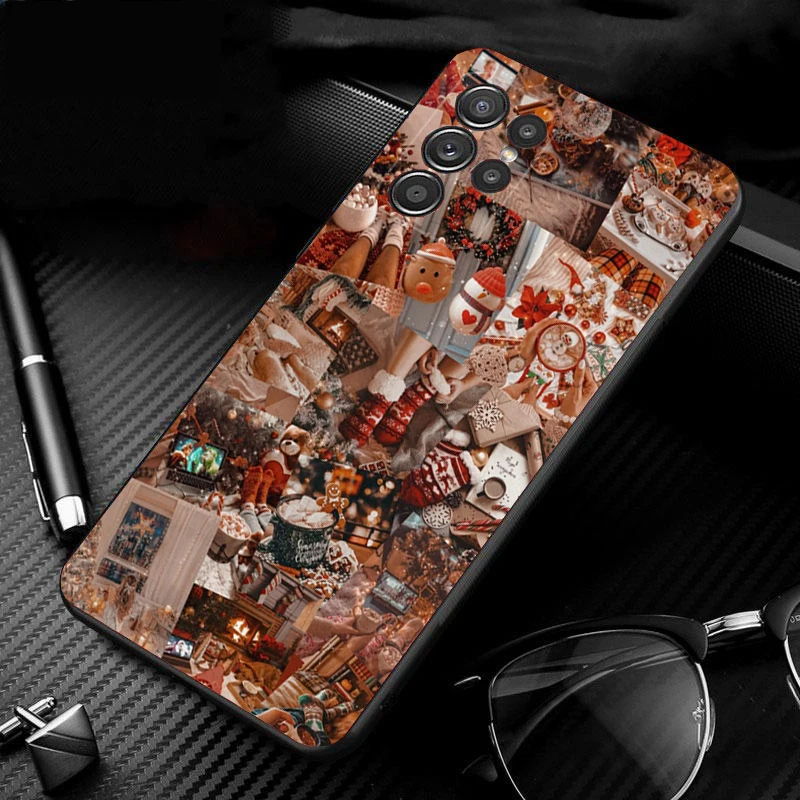 

Phone Case For Samsung Galaxy S25 S24 S23 S22 S21 Ultra S24 S23 S22 S21 S25 Plus S24 S20 FE Christmas Deer Tree
