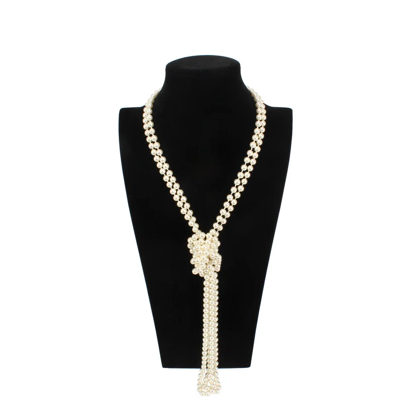 

GENUINE NATURAL SOUTH SEA WHITE PEARL NECKLACE 100"