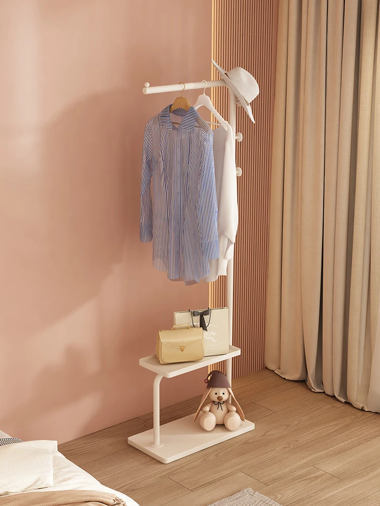 The product can be customized. Cream style iron hat rack, floor to ceiling bedroom hanger, simple and easy mesh red clothes