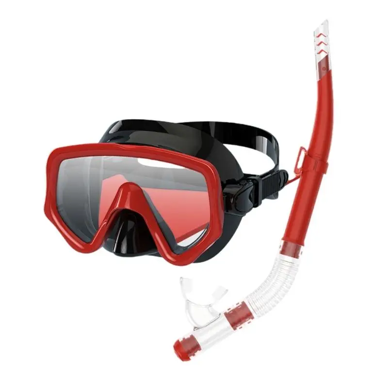 

652F Adult Snorkeling Set Foldable Breathing Tube Leakproof Clear Lens Included