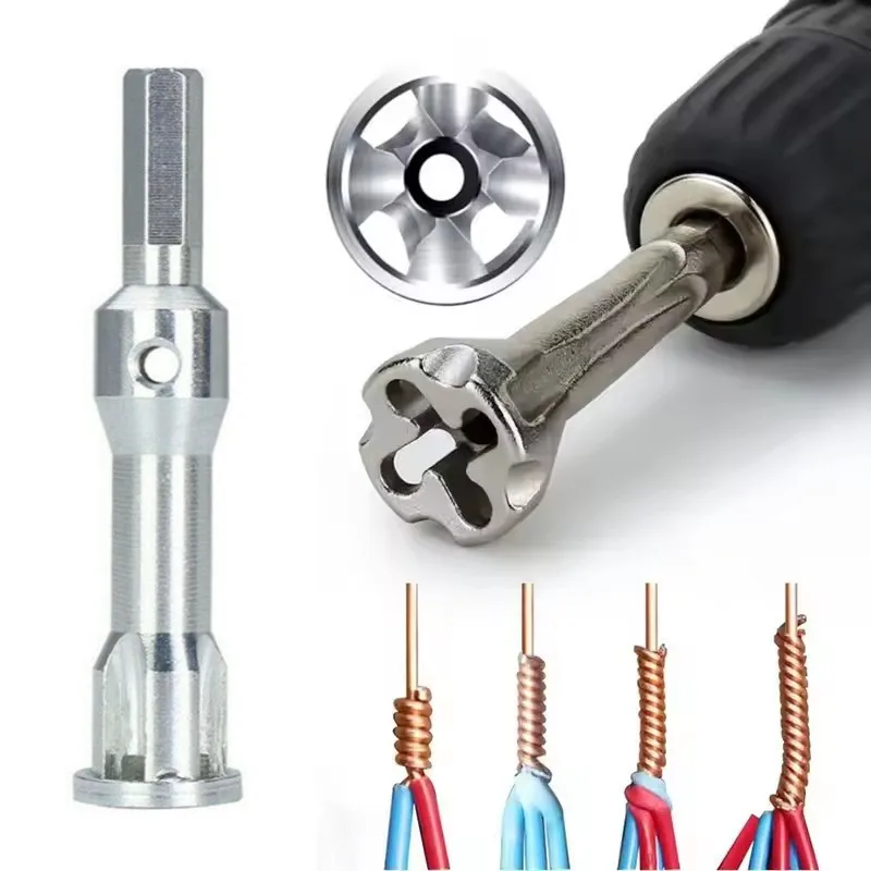 2.5-4/4-6 Square Universal Wire Twisting Tool Electrical Cable Quick Connector Automatic Twist 5 Wire Stripping Stripper Twister
