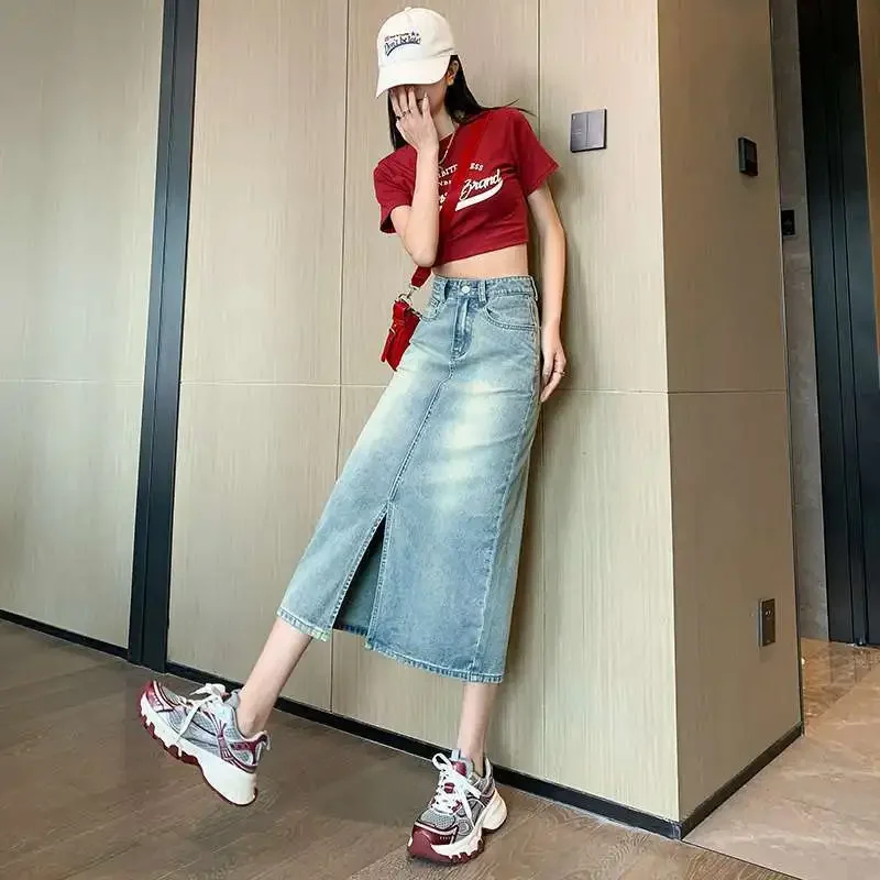 

Female Jeans Skirts High Waist Wrap Tight Cheap Harajuku Clothing Sales New In Luxury Elegant Aesthetic Chic Women's Denim Skirt