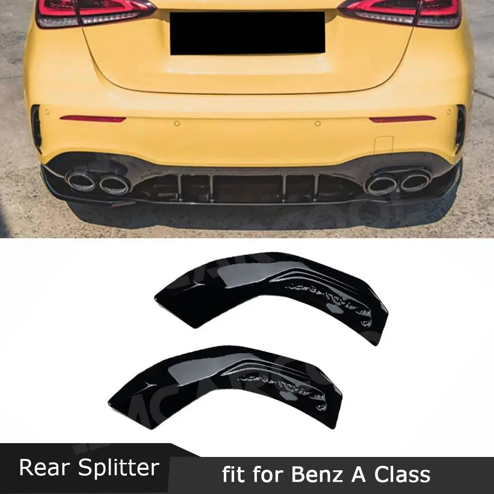 

JMCARCOOL глянцевый черный автомобильный задний бампер боковые разветвители для Benz A Class W177 V177 A35 A45 AMG седан хэтчбек 2019-2023