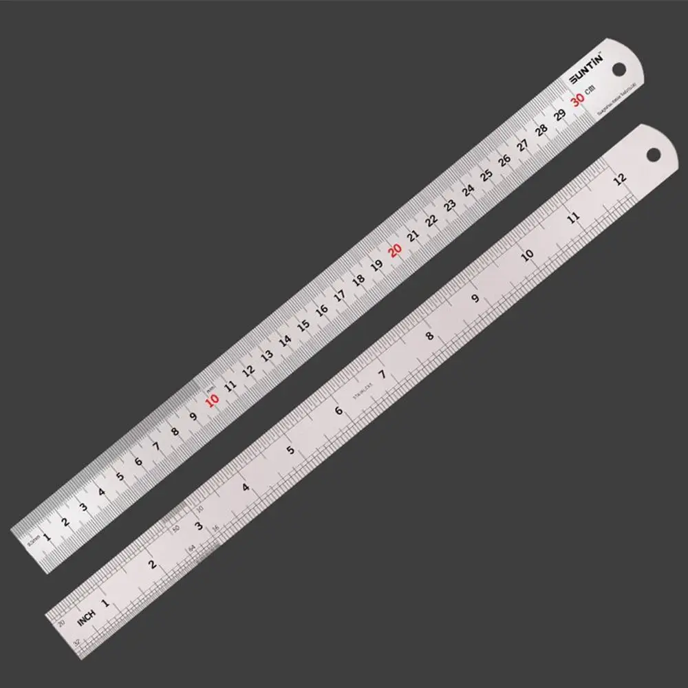 50cm Edelstahl-Lineal Hochtemperatur-Gehärtetes 5mm Dickes Stahllineal Ohne Biegung Silbernes Lineal