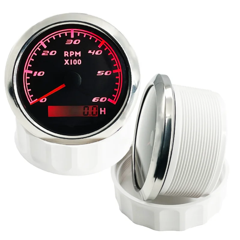 

Pointer 0-6000 tachometer meter 85mm diesel gasoline engine tachometer hour meter with stepper motor