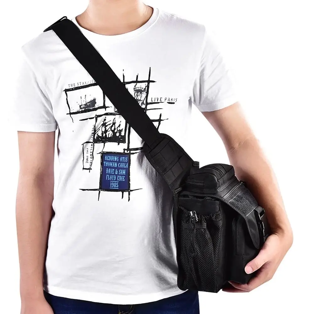 

Большая вместительная уличная нагрудная сумка, многофункциональная нейлоновая седельная сумка высокой плотности, прочная водонепроницаемая дорожная сумка на плечо