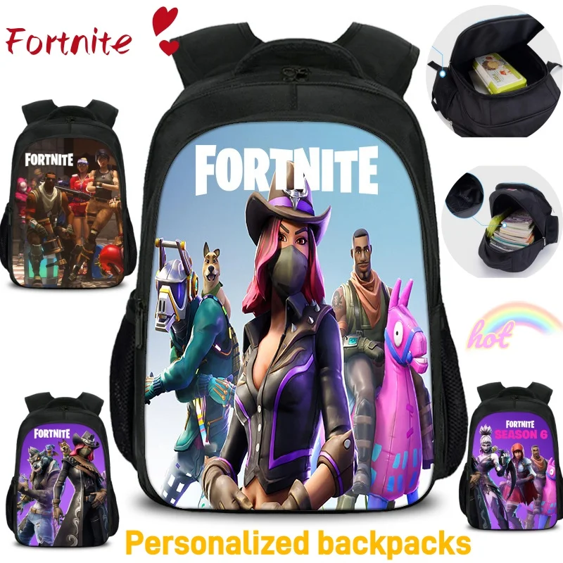 

Fortnite student backpack cute and fashionable cartoon personalized creative kawaii school bag, gift for friend's birthday