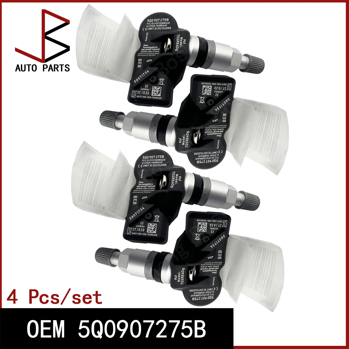 

4 Pcs/set New Tire Pressure Monitoring System Wheel Sensor for PORSCHE 911 2011-2020 OEM 5Q0907275B F026C00467 714060040