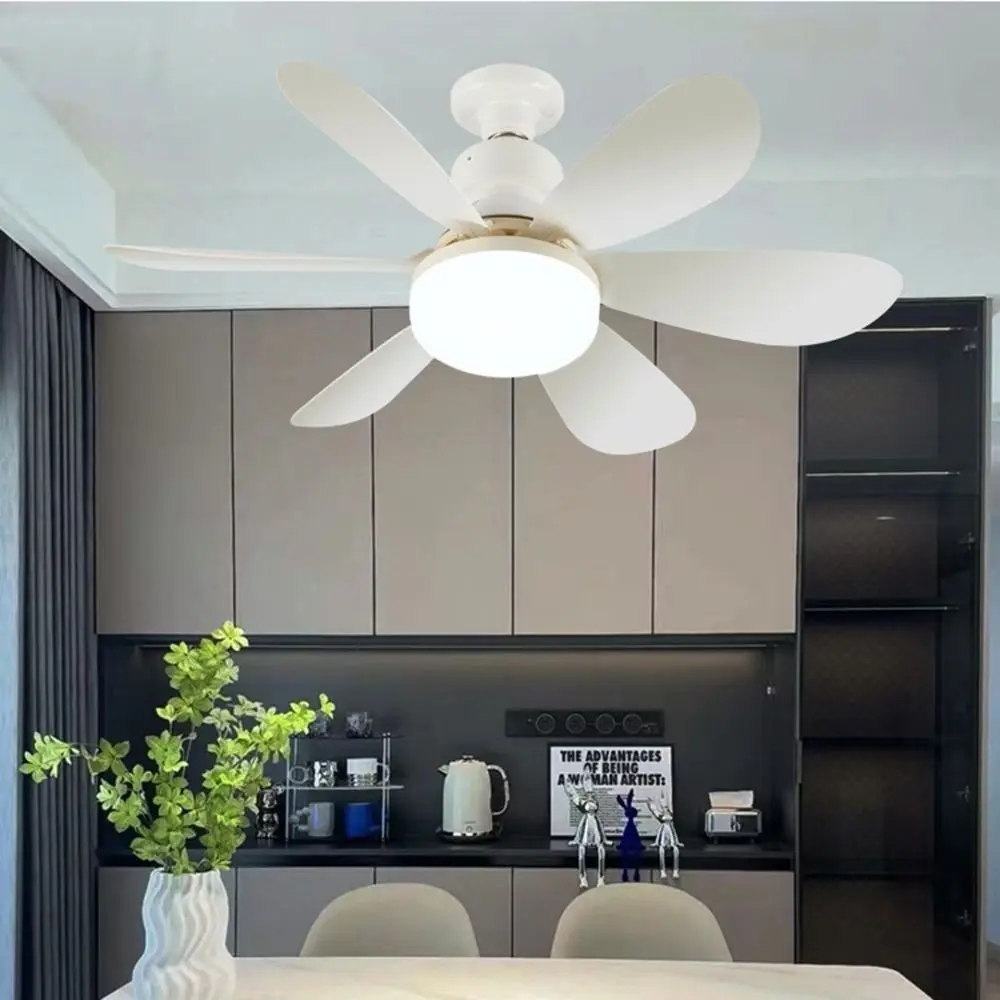 With Remote Control Ceiling Fan Light E27 Base Dimmable LED Light Fan 30W/40W Intelligent Electric Fan Ceiling Lamp Living Room