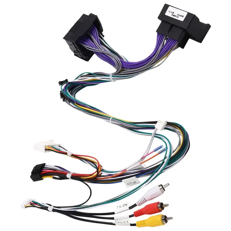 Durable Car 16Pin Wiring Harness Adapter Canbus Box Decoder Android Radio Power Cable For Benz GLK X204 GLC X253 2013-2015