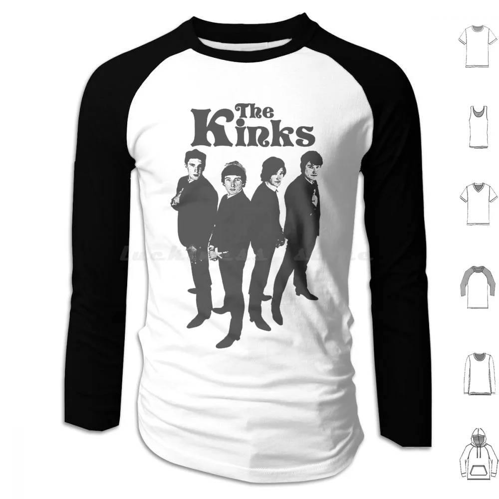 Vintage Halftone Style Fan Art Design Hoodie cotton Long Sleeve The Kinks Kinks