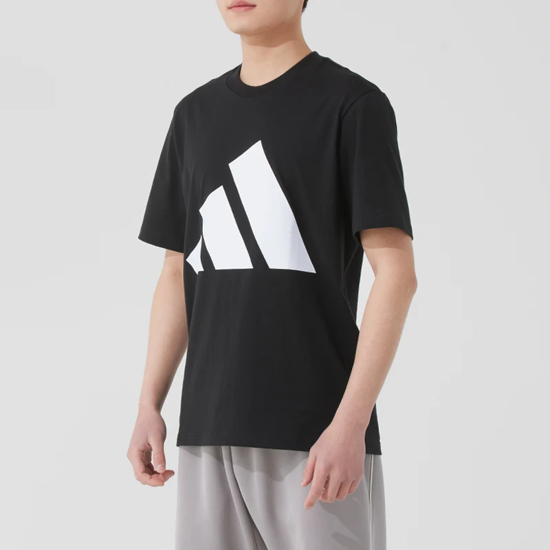 

Adidas T-Shirt Men's Sportswear Casual Breathable Running Training Fashion Large Logo Round Neck Top Je8945