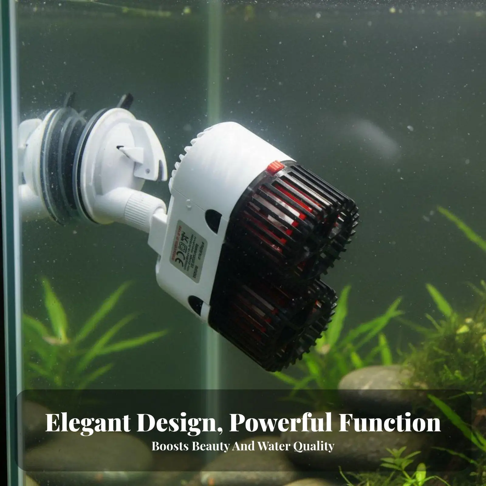 360° Adjustable Aquarium Wave Maker Submersible Circulation Pump Quiet Water Flow for Fish and Reptiles