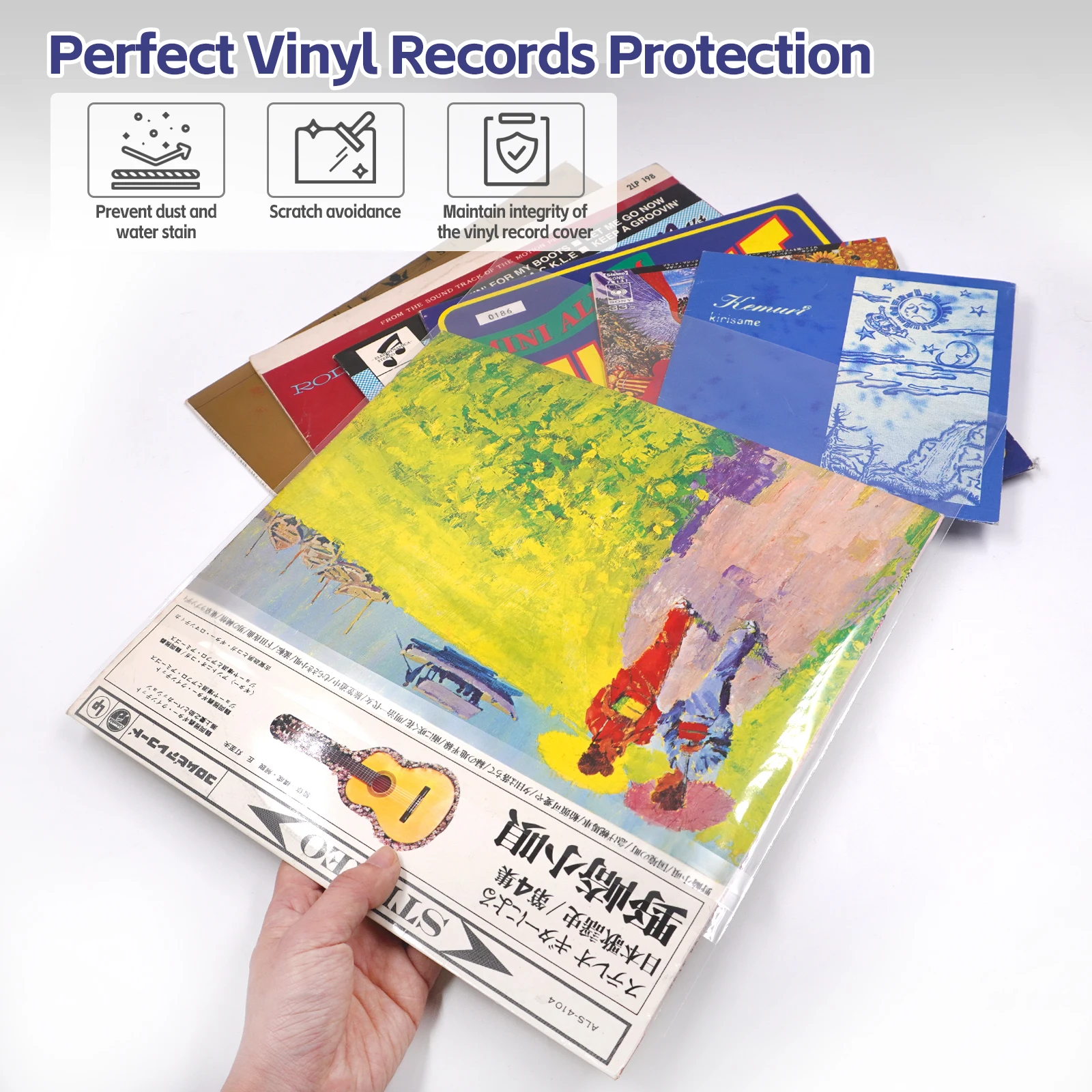 أكمام واقية من تسجيلات الفينيل قابلة لإعادة الاستخدام ، أكياس بلاستيكية ، ذاتية اللصق ، غطاء خارجي شفاف ، 7 ، 10 ، 12 بوصة ، 4 أنماط ، 25