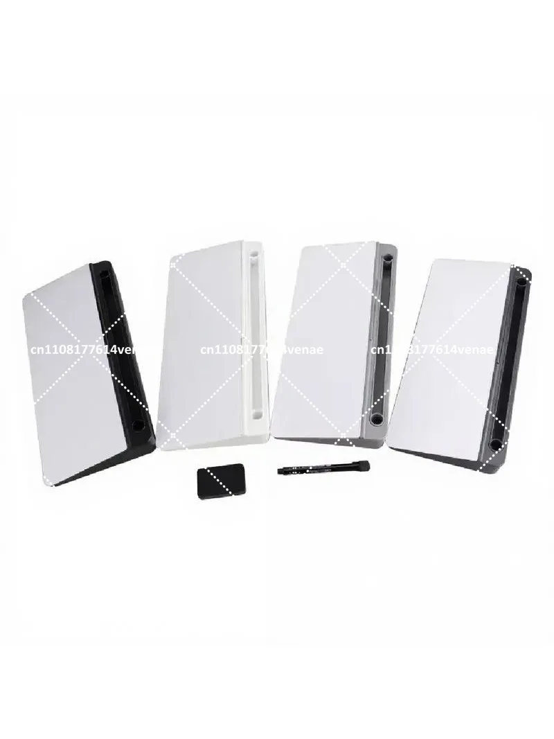 Glass Desktop Dry Erase Board Office Teaching Writing Pad Light Gray Message Board