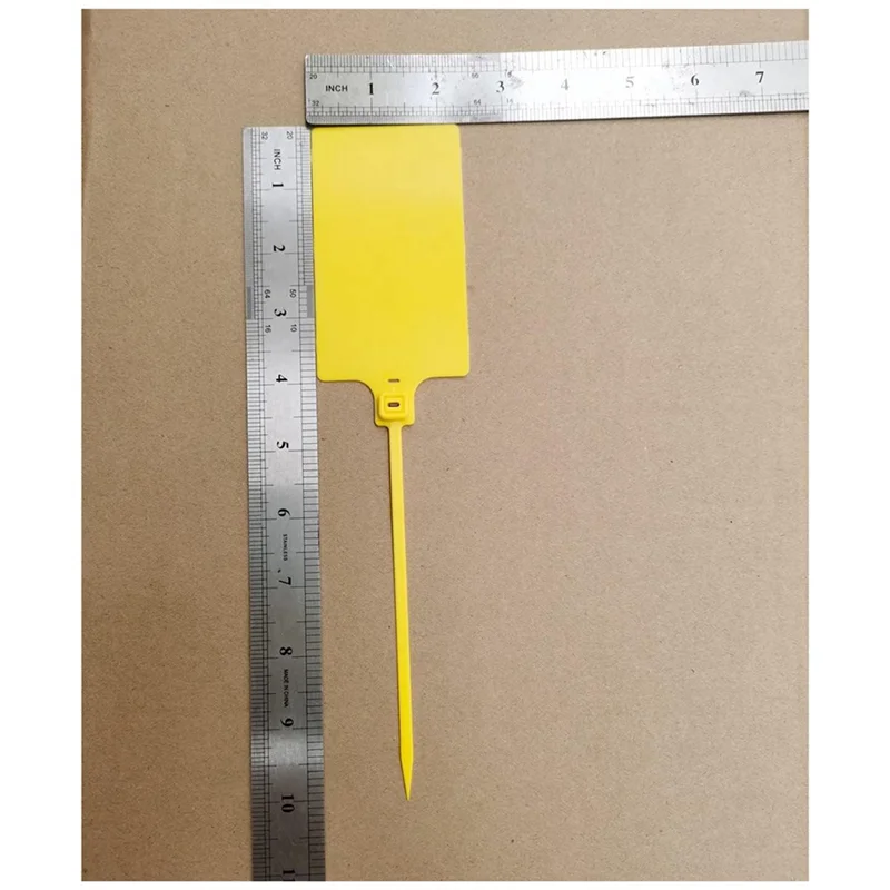 

Plastic Seals Shipping Tags Logistics Use Big Sign Tie Label Tie, 255 Mm Total Length, Package Of 100 Pcs Easy To Use Yellow