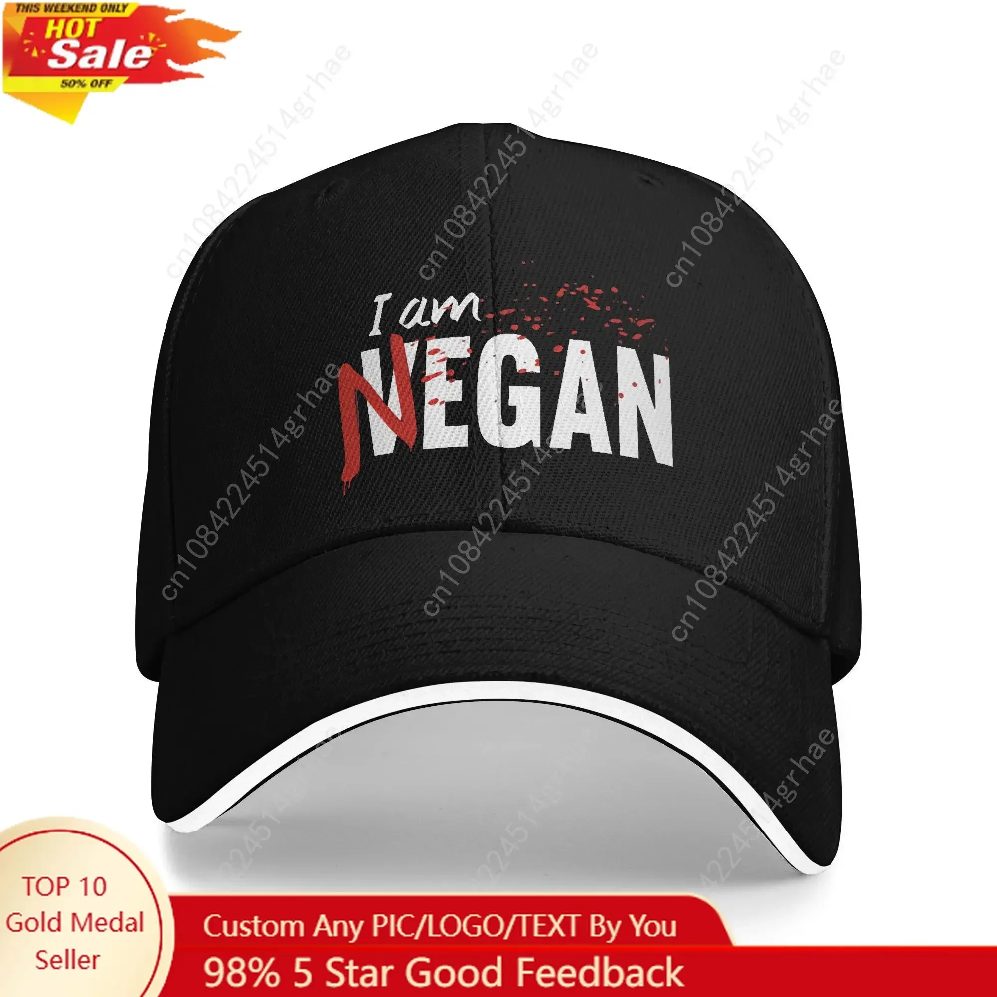 

I'm Negan The Walking Dead Baseball Caps Hip Hop Sandwich Hat Men Women Adjustable Sun Cap Sport