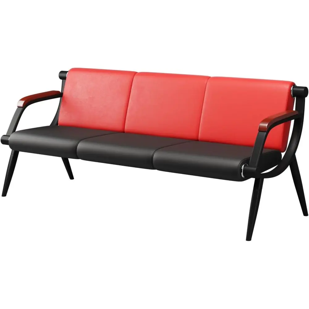 

Waiting Room Bench, Oice urniture Retion Chairs with Arms, Leather Chairs is Suitable or Clinic,Airport,Hospital,Barber,Sn,Bank-