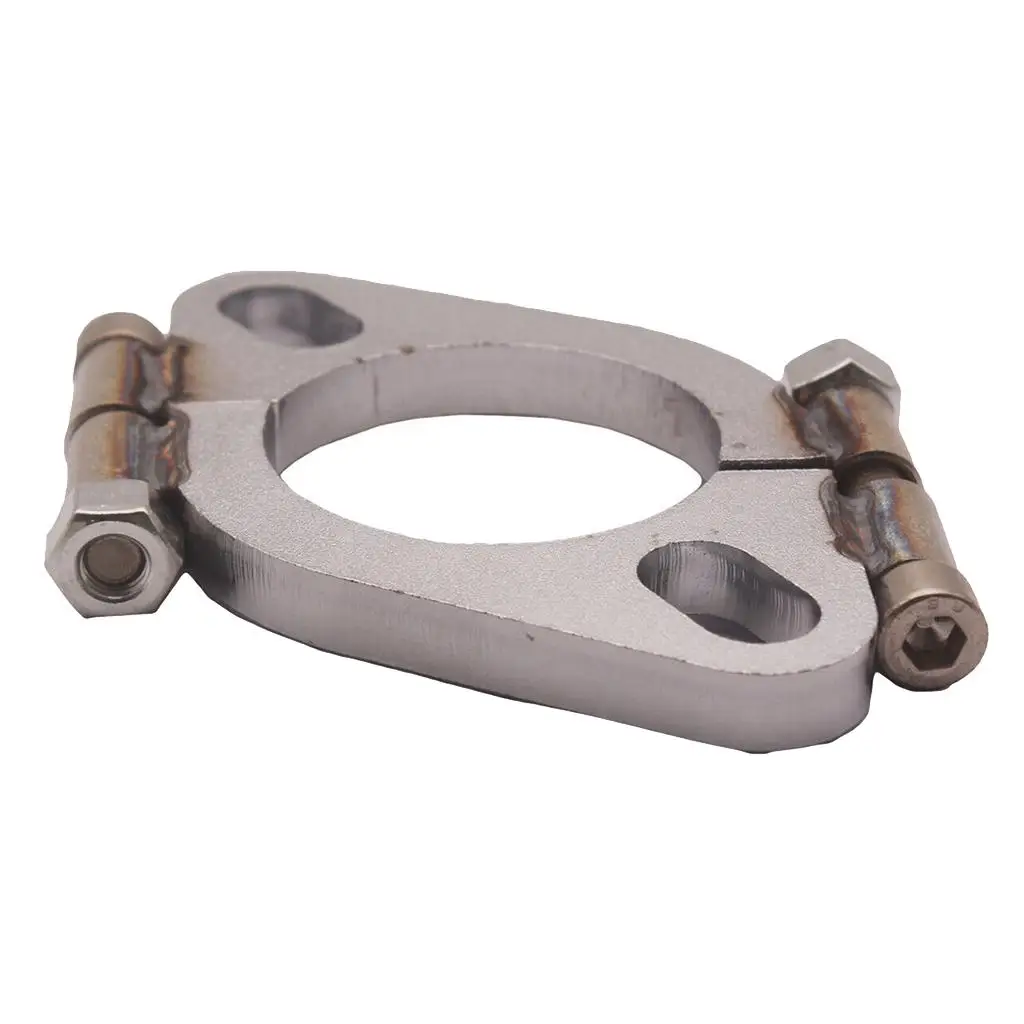 Knalpot Flange 2.5 inci 2-1/4 inci, pengganti perbaikan Split Oval datar,