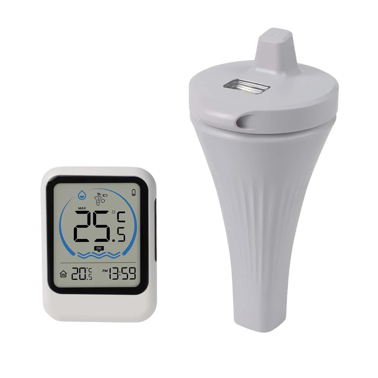 As Picture IP68 Waterproof Thermometer Outdoor Wireless Temperature Sensor Accurate Measurement Outdoor Pool Gauge LCD Display