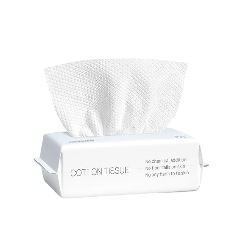 منشفة لغسيل الوجه يمكن التخلص منها ، قطن قابل للاستخراج ، منشفة تنظيف ناعمة ، صالون تجميل ، 50