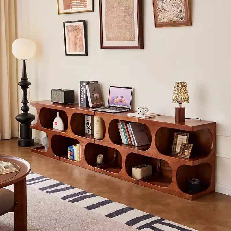 

Solid wood combination TV cabinet Edge cabinet Bookcase Display Bedside table