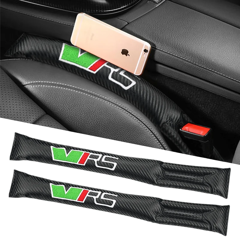 1/2PC Leather Car Seat Gap Plug Filling Pad Auto Interior Decoration Accessories For Skoda Octavia VRS Rapid Kodiaq Fabia Superb