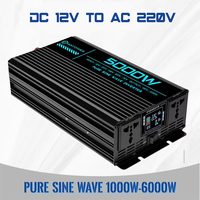 Pure Sine Wave Inverter 12V 220V 1000W 2000W 3000W 4000W 5000W 6000W DC To AC Transformer Power Converter Car Solar Inverter