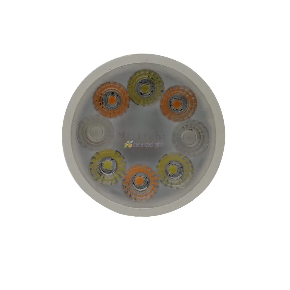 Miboxer 4W MR16 RGB + CCT Светодиодная прожекторная лампа (2700-6500K) WiFi Smart FUT104 DC12V 2 4G RF беспроводной пульт дистанционного управления