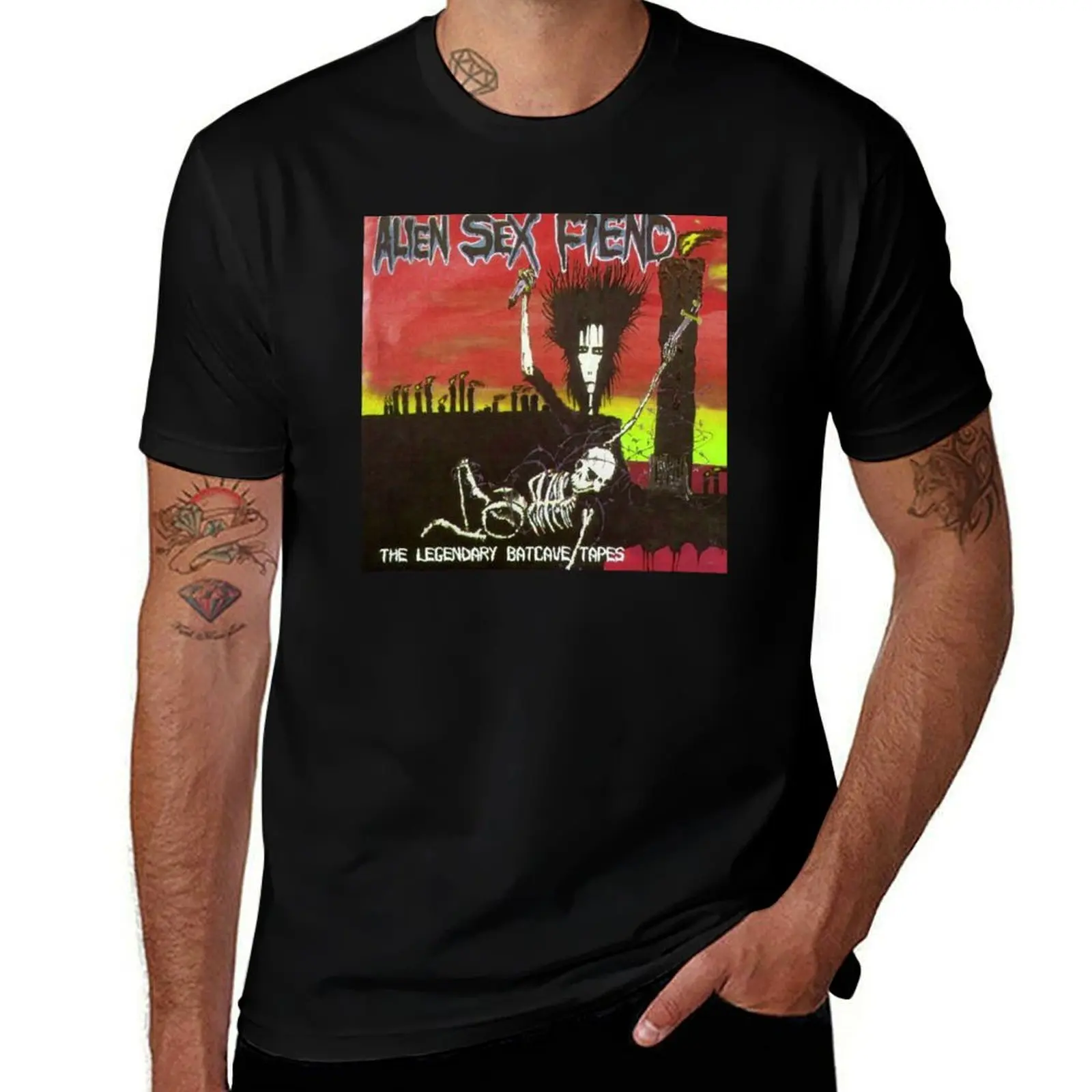 ALIEN SEX FIEND PUNK ARTWORK T-Shirt Soft Anti-Shrink Cotton Tee T-Shirt