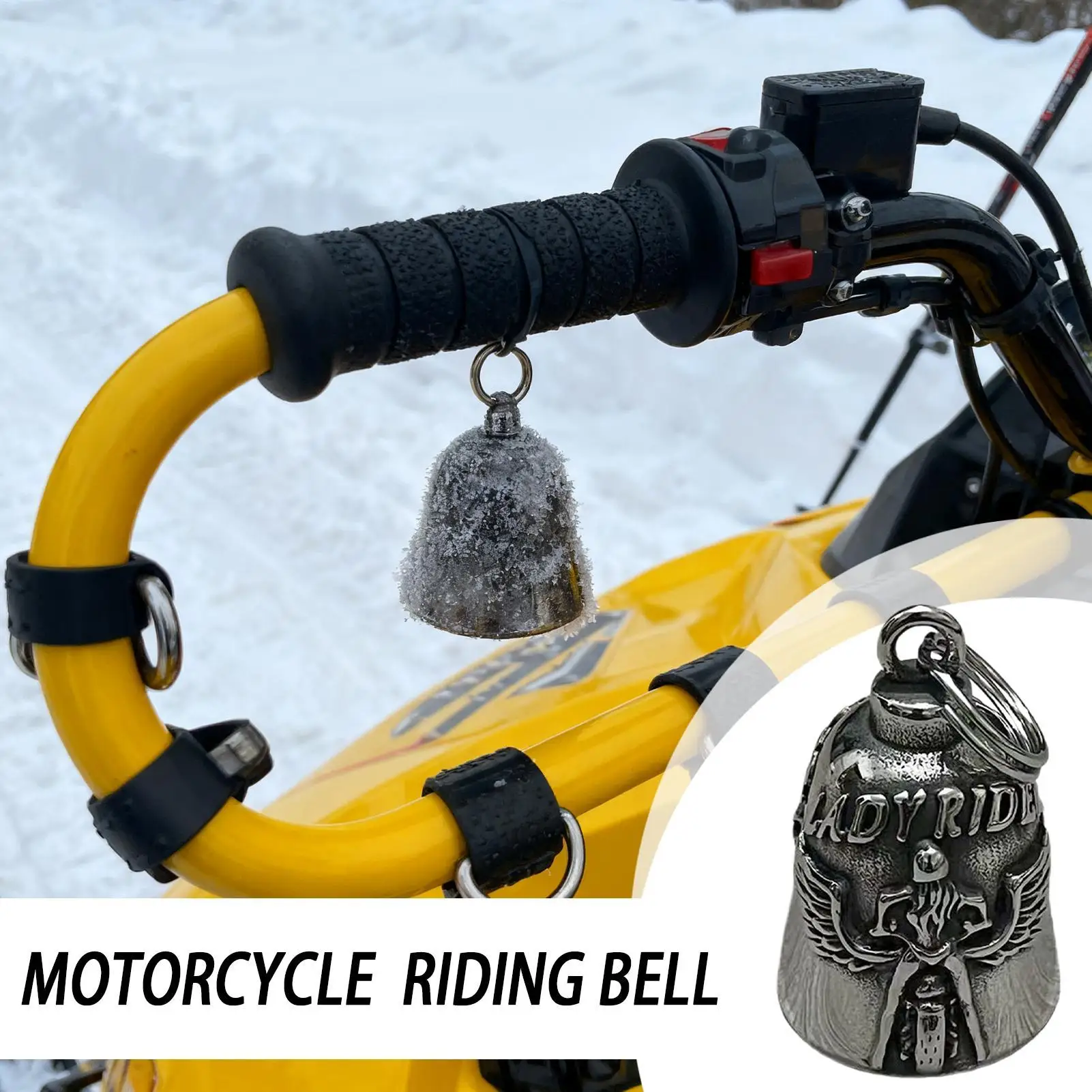 Motorcycle Bells Stainless Steel Protective Luck Bell For Motorbike Cycling For Long-Distance Touring Cruising Adventure