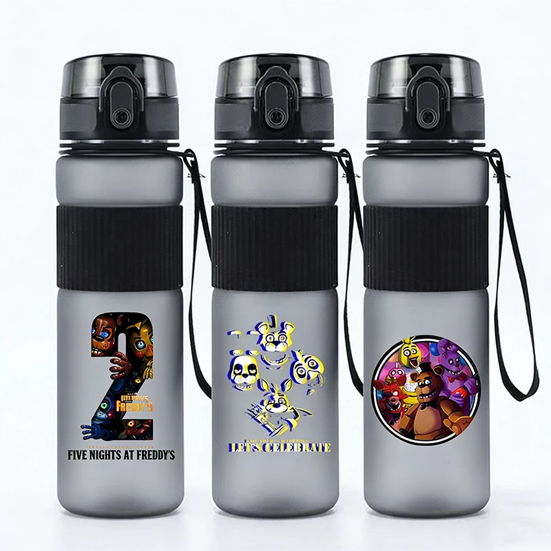 

550ml Five Nights At Freddyes Water Cup Horror Game Theme FNAF Portable Drinking Cup Large Capacity Water Bottle Gym Fitness Jug