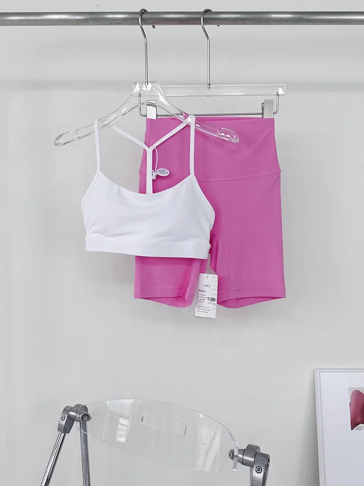 Cintura alta quatro quartos yoga orts calças de fitn de corrida feminina calças de camada de base fina para ciclismo e outros esportes